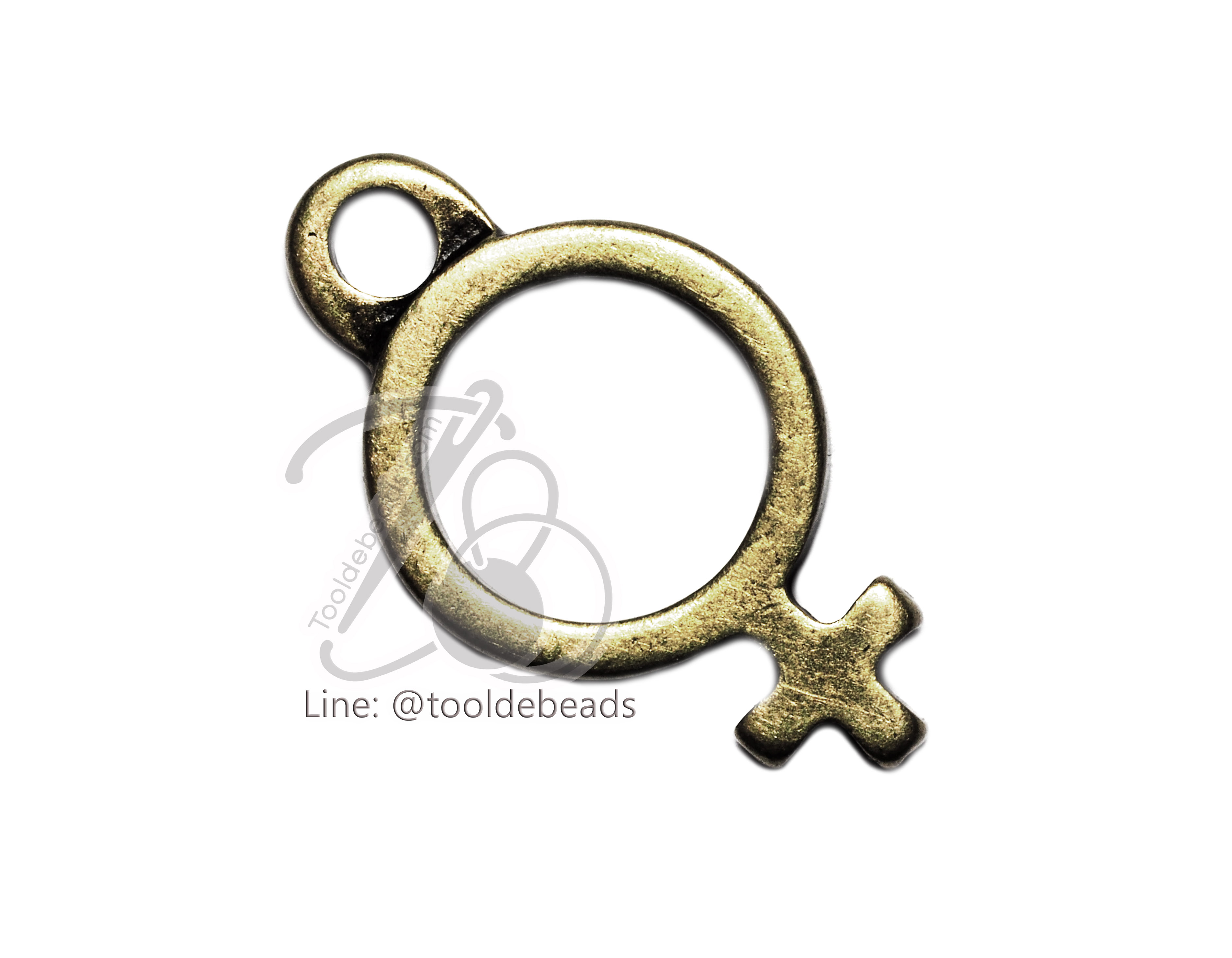 จี้เหล็ก 343 13*24มม. ลายผู้หญิง สีสนิม (1 ชิ้น) SKU-00815