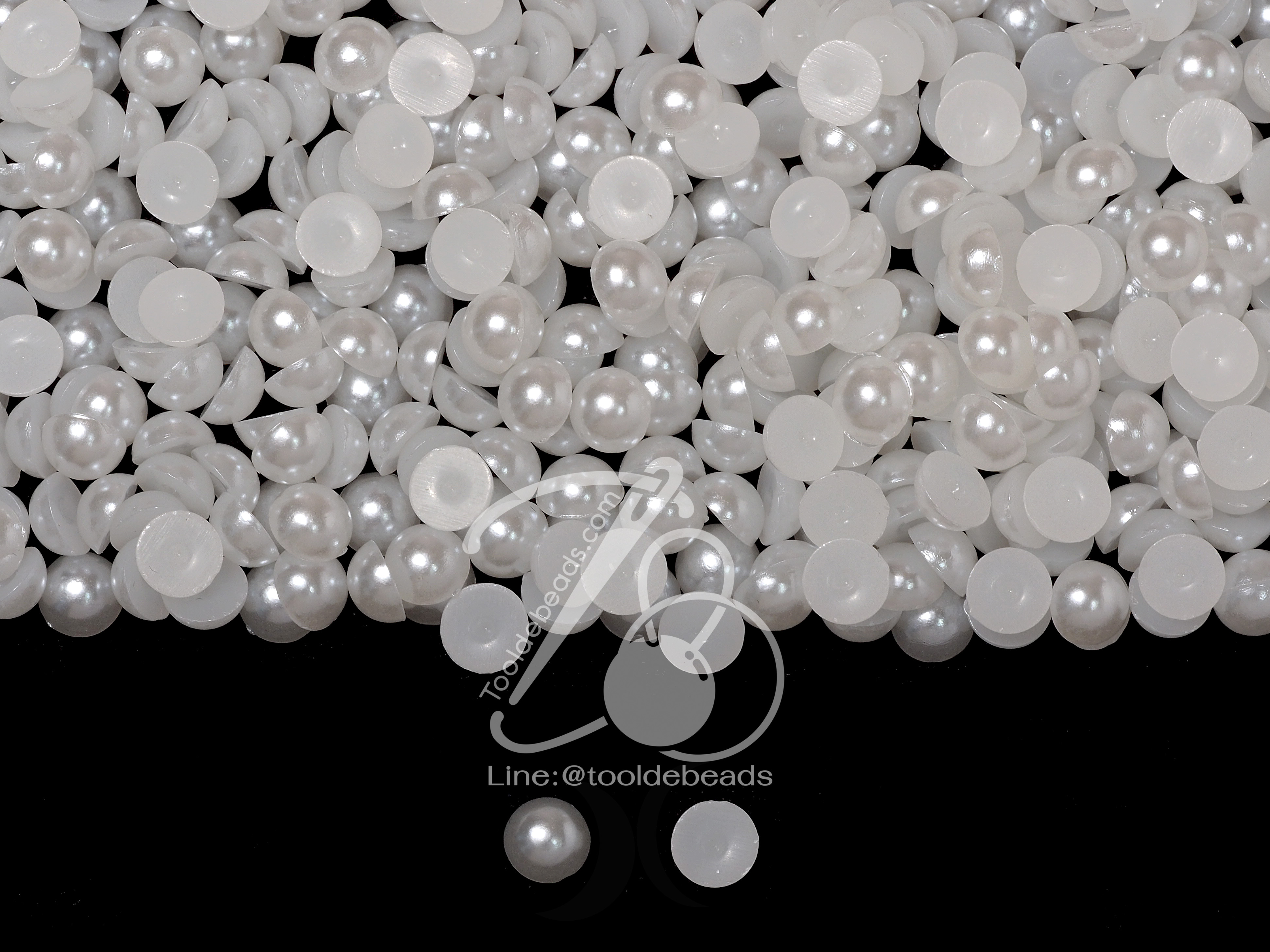 มุกครึ่งซีก สีขาว (15 กรัม) SKU-07121