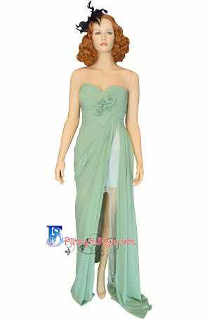 Long Dress ชุดราตรียาวสีเขียวหวานสไตล์วินเทจ/ชุดเดรสยาว/ชุดออกงาน/ชุดไปงานแต่ง
