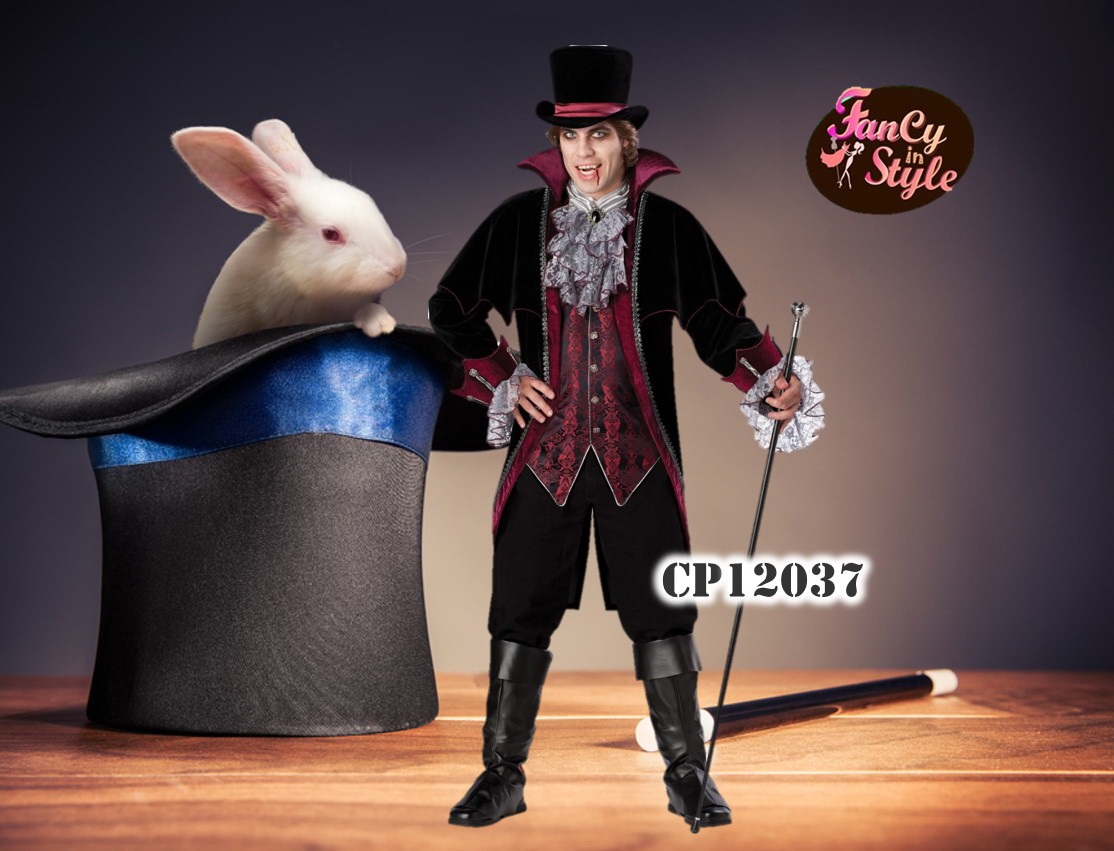 Halloween costume/Victorian Vampire Costume for men/ชุดคอสเพลย์แวมไพร์หนุ่มสไตล์วิกตอเรียน