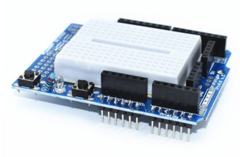 UNO Proto Shield prototype expansion board with SYB-170 mini breadboard