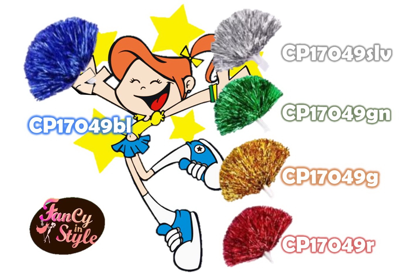Cheering Accessories/pompom/พู่เชียร์สีน้ำเงิน
