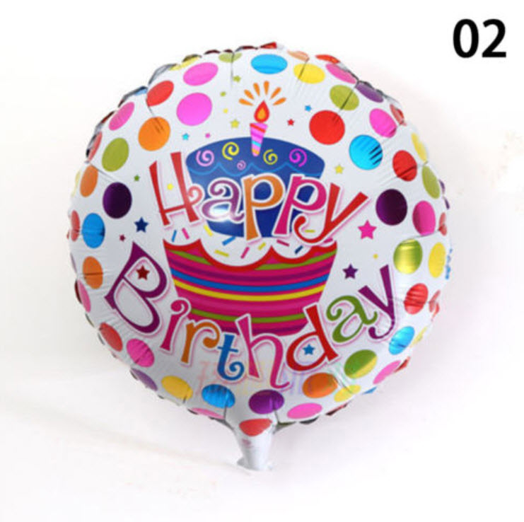 ลูกโป่งฟอยล์ HBD (แบบ 02) / ใบ