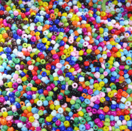 ลูกปัด (bead) คละสี / 1,000 เม็ด (นอก)
