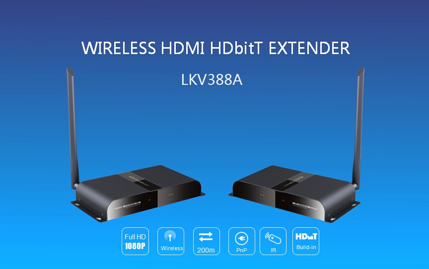 LENKENG Wireless ไร้สาย HDMI Transmitter ระยะ 200 เมตร สำหรับโปรเจคเตอร์ ทีวีวอลล์