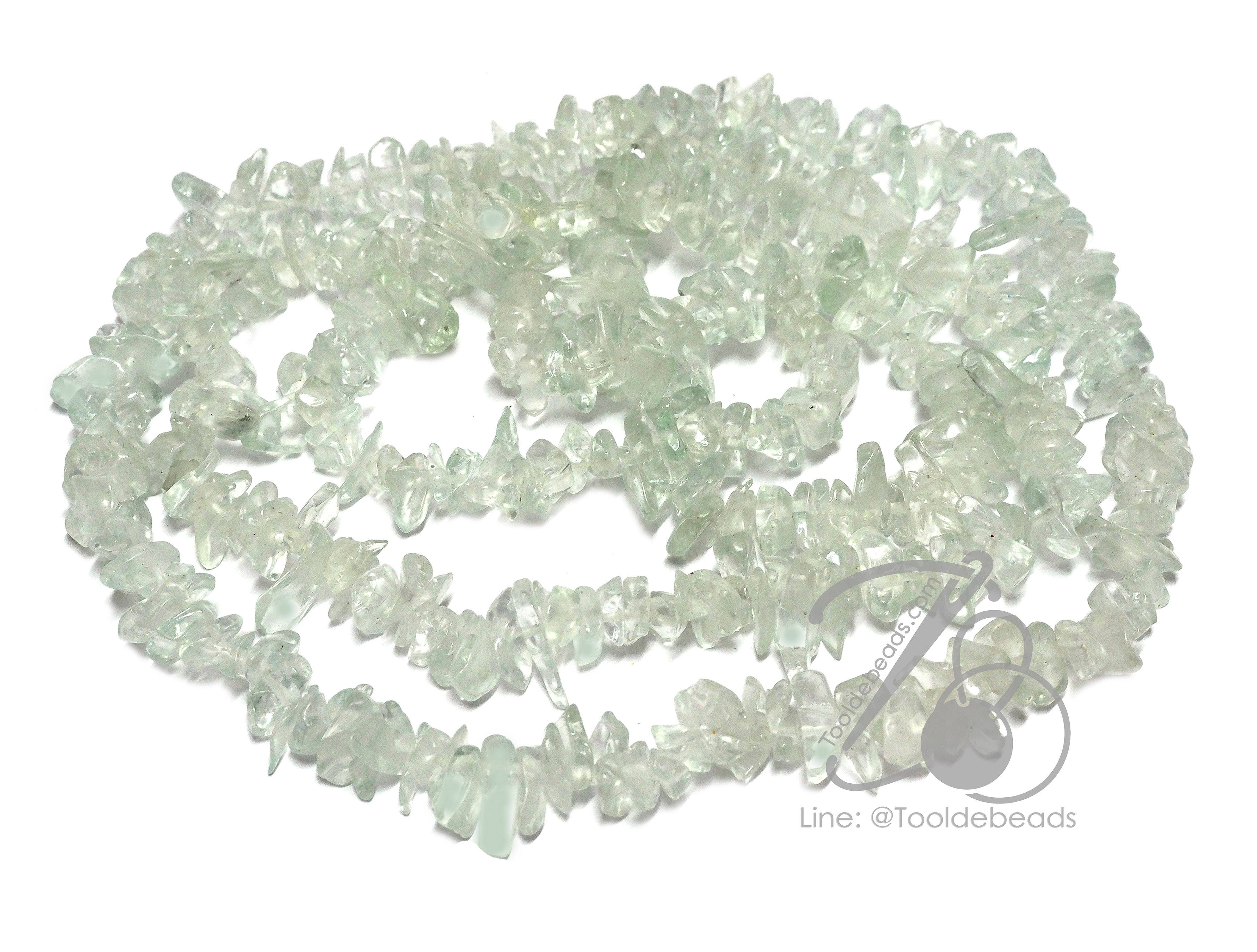หิน Green pastel quartz 6มม. หินแตก (250 เม็ด) SKU-14506