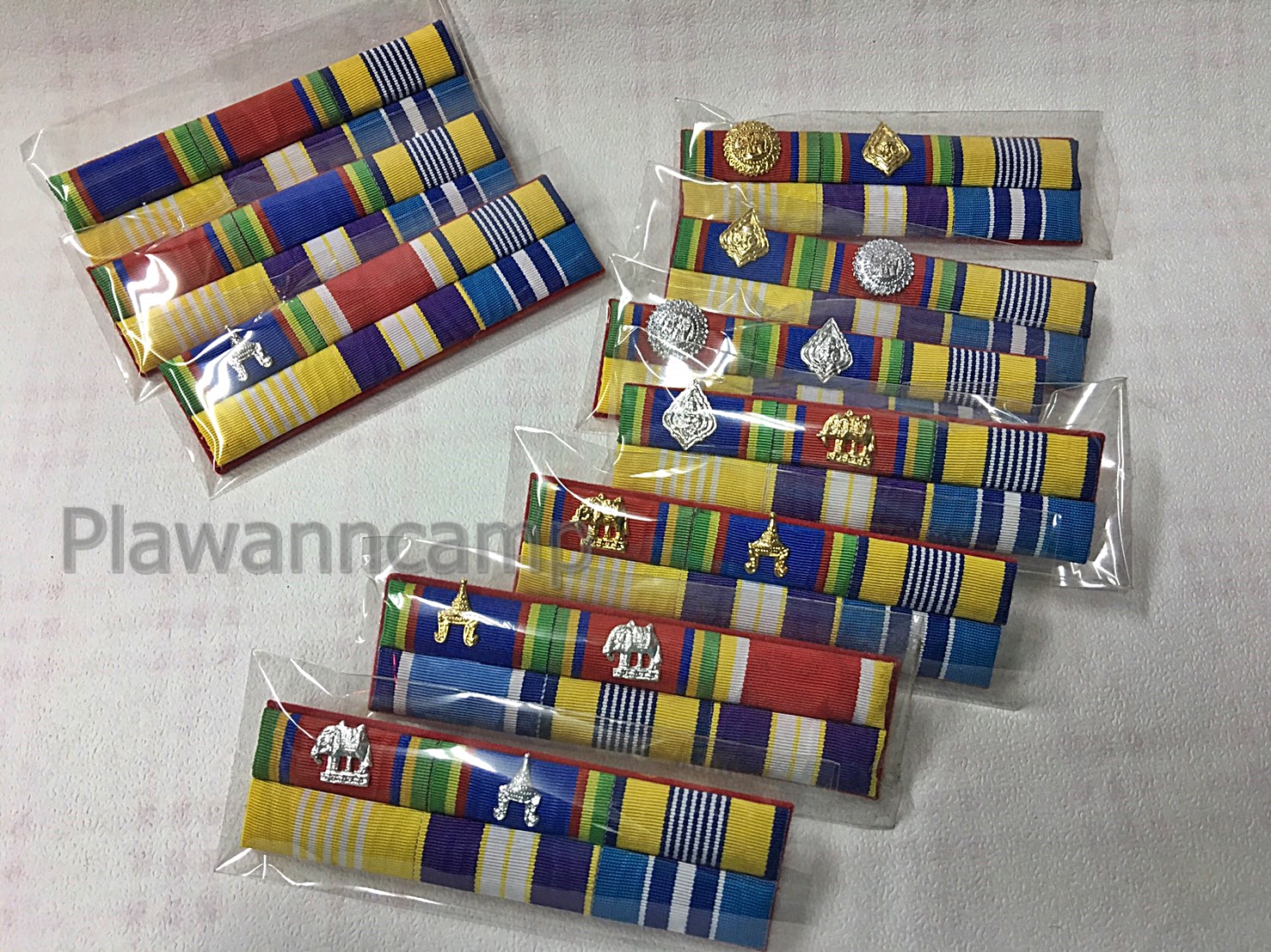 แพรแถบย่อ 2 แถว เครื่องราช 6 ชนิด