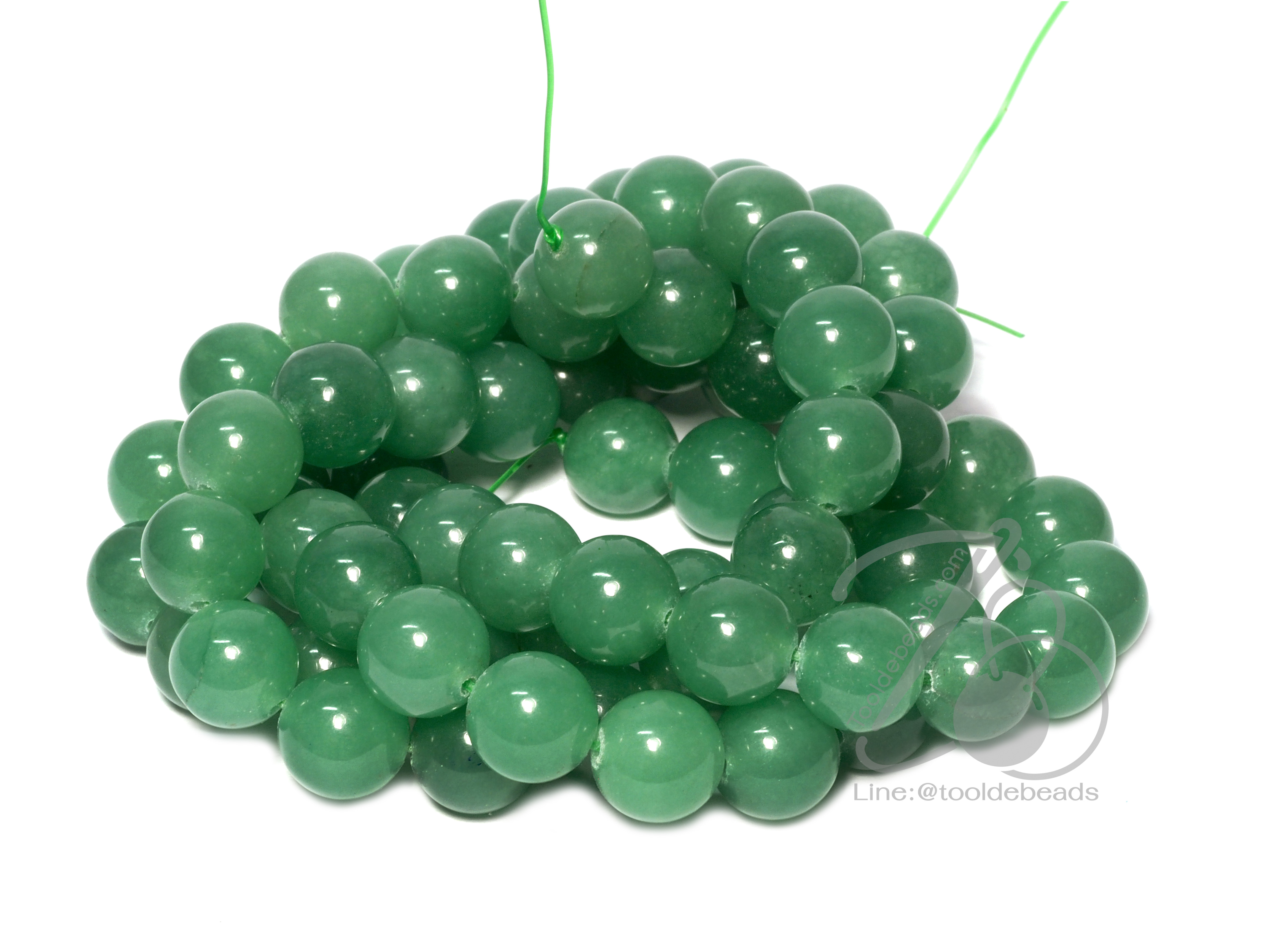 หิน หยก(Jade) 10มม. (39 เม็ด) SKU-01438