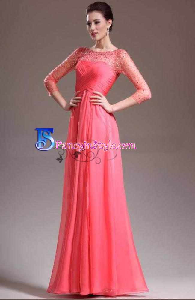 Long Dress ชุดราตรียาวสีส้ม/ชุดเดรสยาว/ชุดออกงาน/ชุดไปงานแต่ง