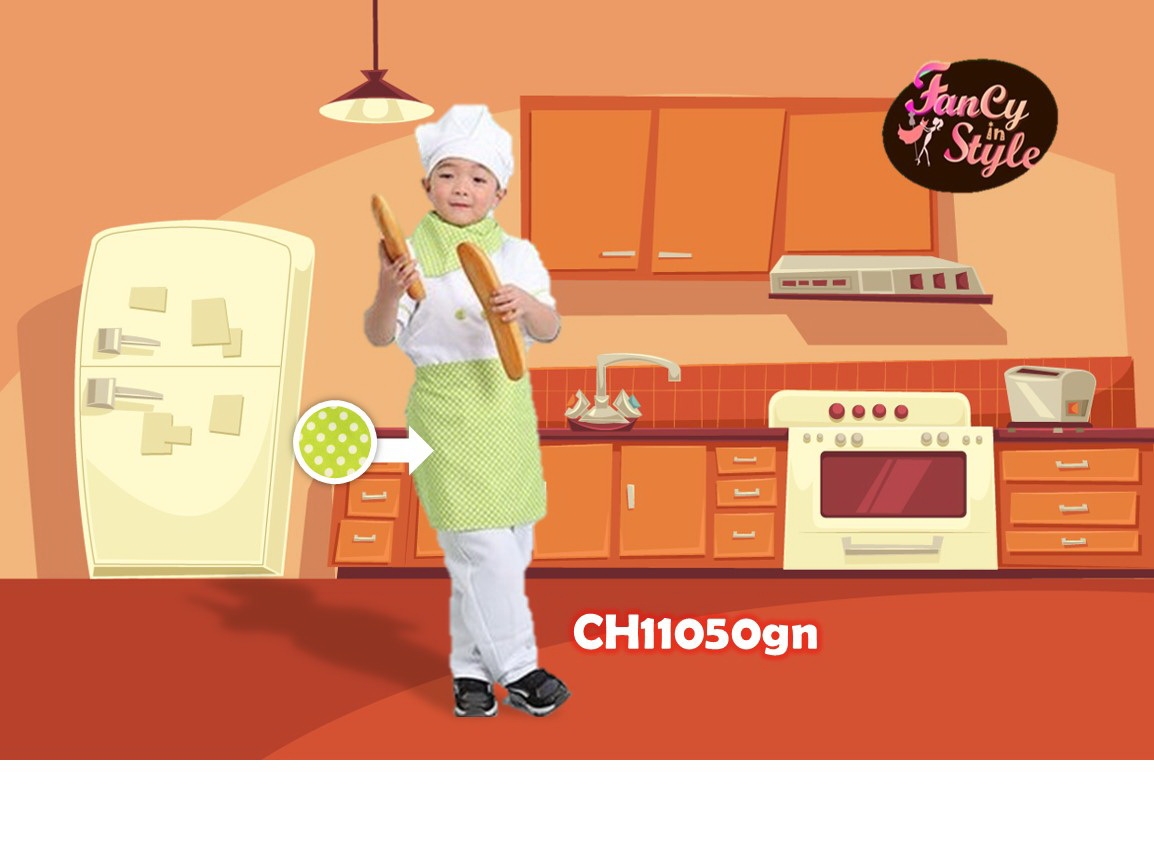 Chef Costume/ ชุดแฟนซีพ่อครัว/แม่ครัว/Children Costume/ชุดแฟนซีสำหรับคุณหนู