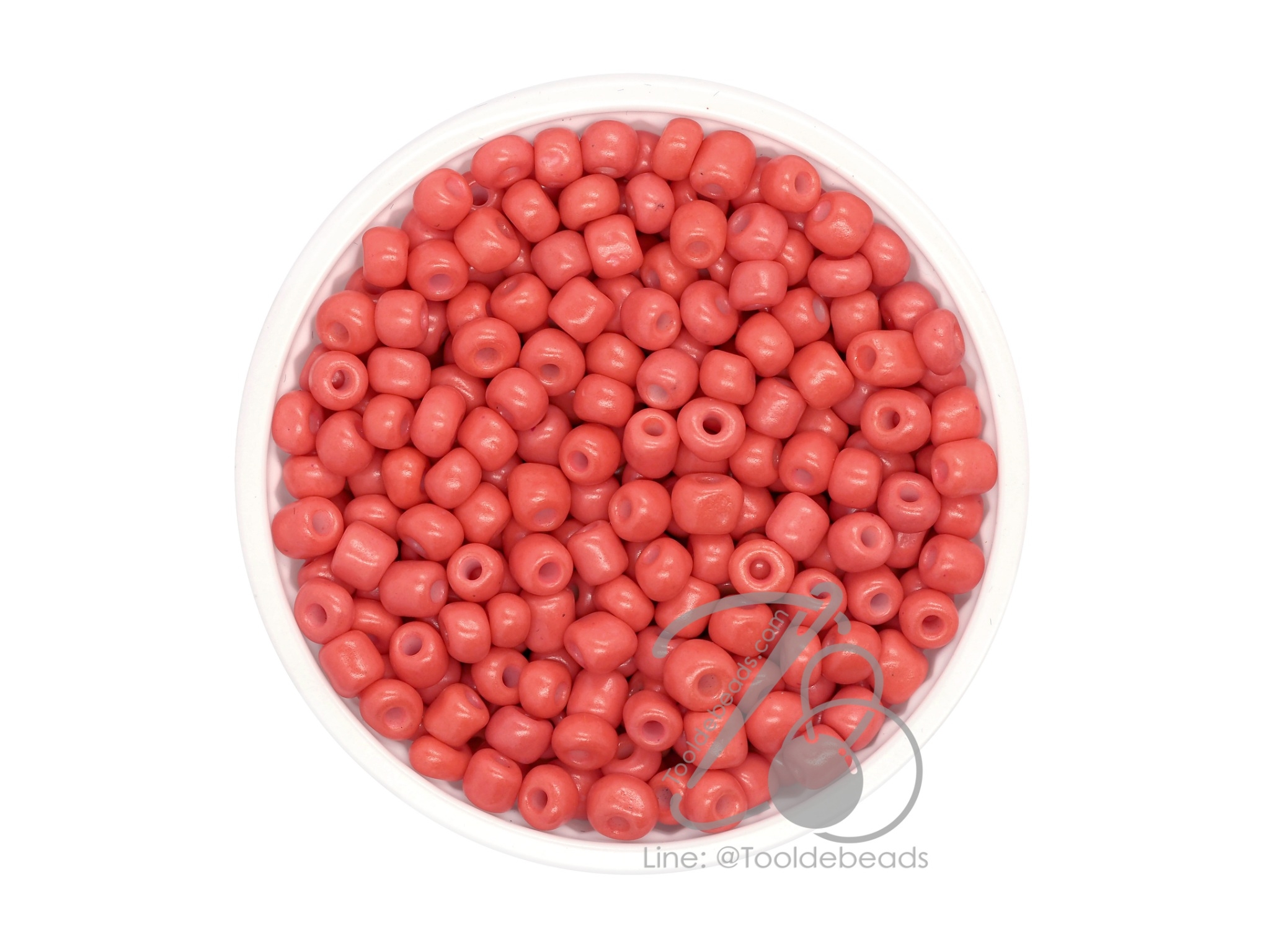 OK Brand ลูกปัดเม็ดทราย 6/0 โทนด้าน สีส้มพีช (450 กรัม) SKU-08862
