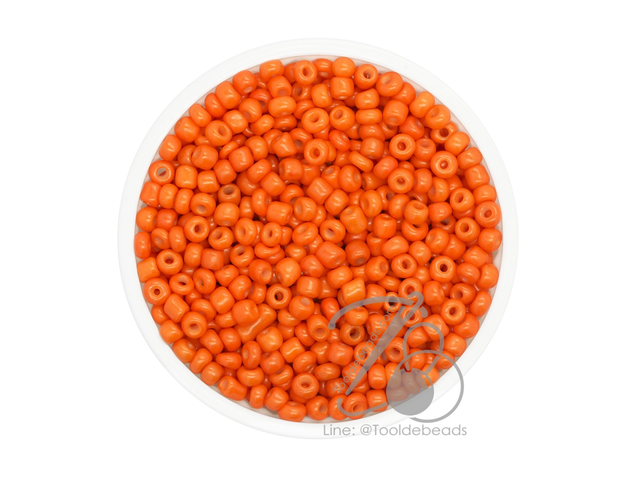 OK Brand ลูกปัดเม็ดทราย 8/0 โทนด้าน สีส้มเข้ม (100 กรัม) SKU-08947