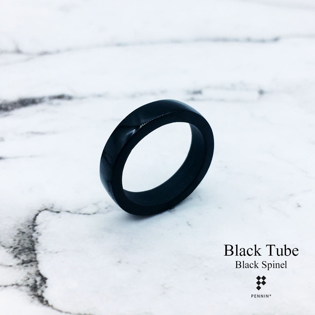 [SALE20%]แหวนนิลล้วน Black Tube เจียระไนตัดตรงปัดเงา เรียบ หน้ากว้าง 5mm เสริมโชคลาภ ปกป้องคุ้มครอง สวยเท่ มีสไตล์