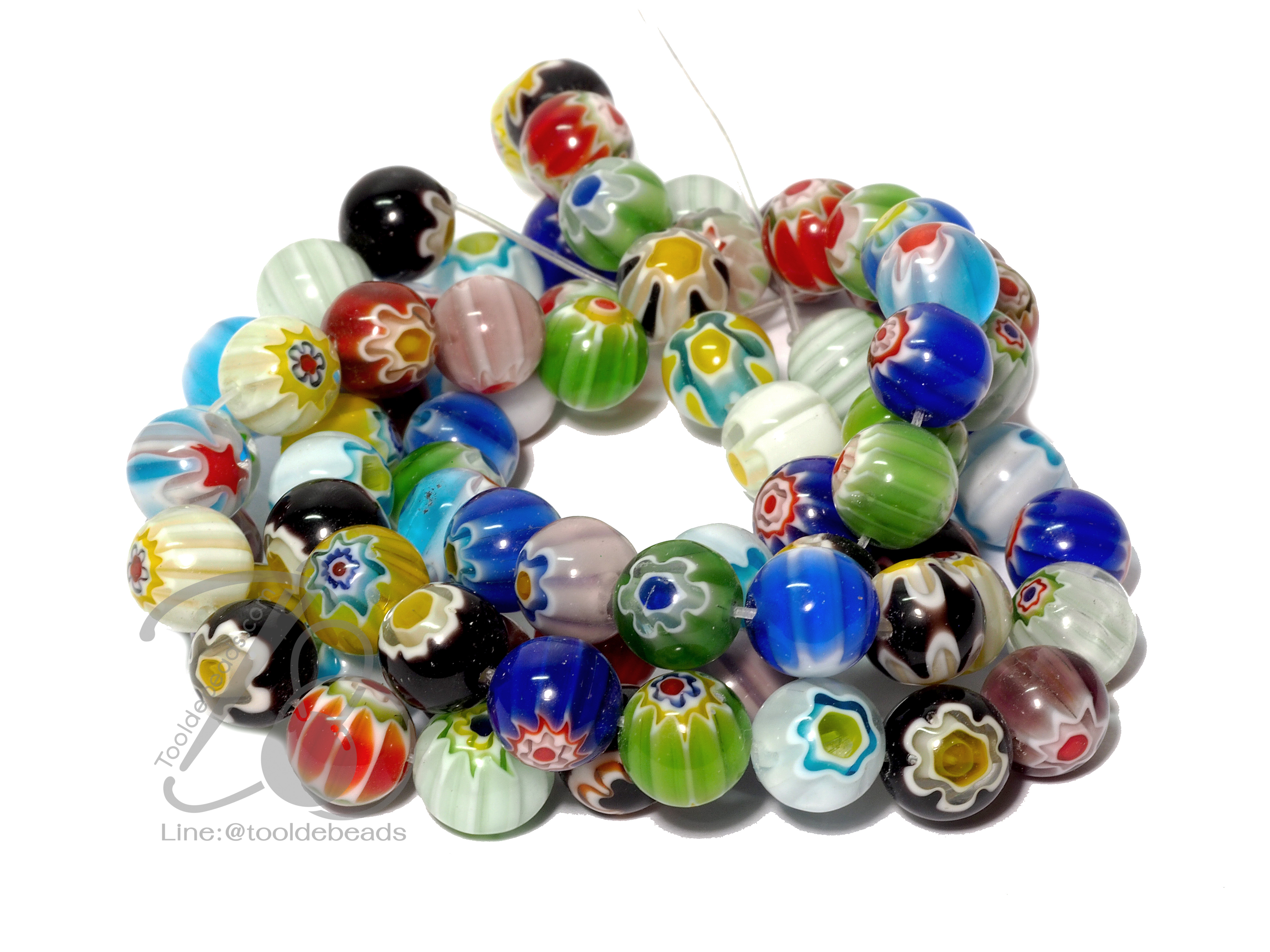 ลูกปัดญี่ปุ่น 10มม. (38 เม็ด) SKU-00954