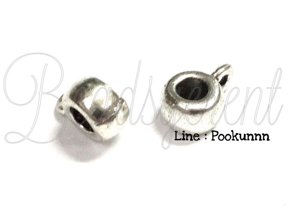 ลูกปัดโรเดียม 153 6มม. ตัวห้อยจี้ (2 ชิ้น) SKU-03362