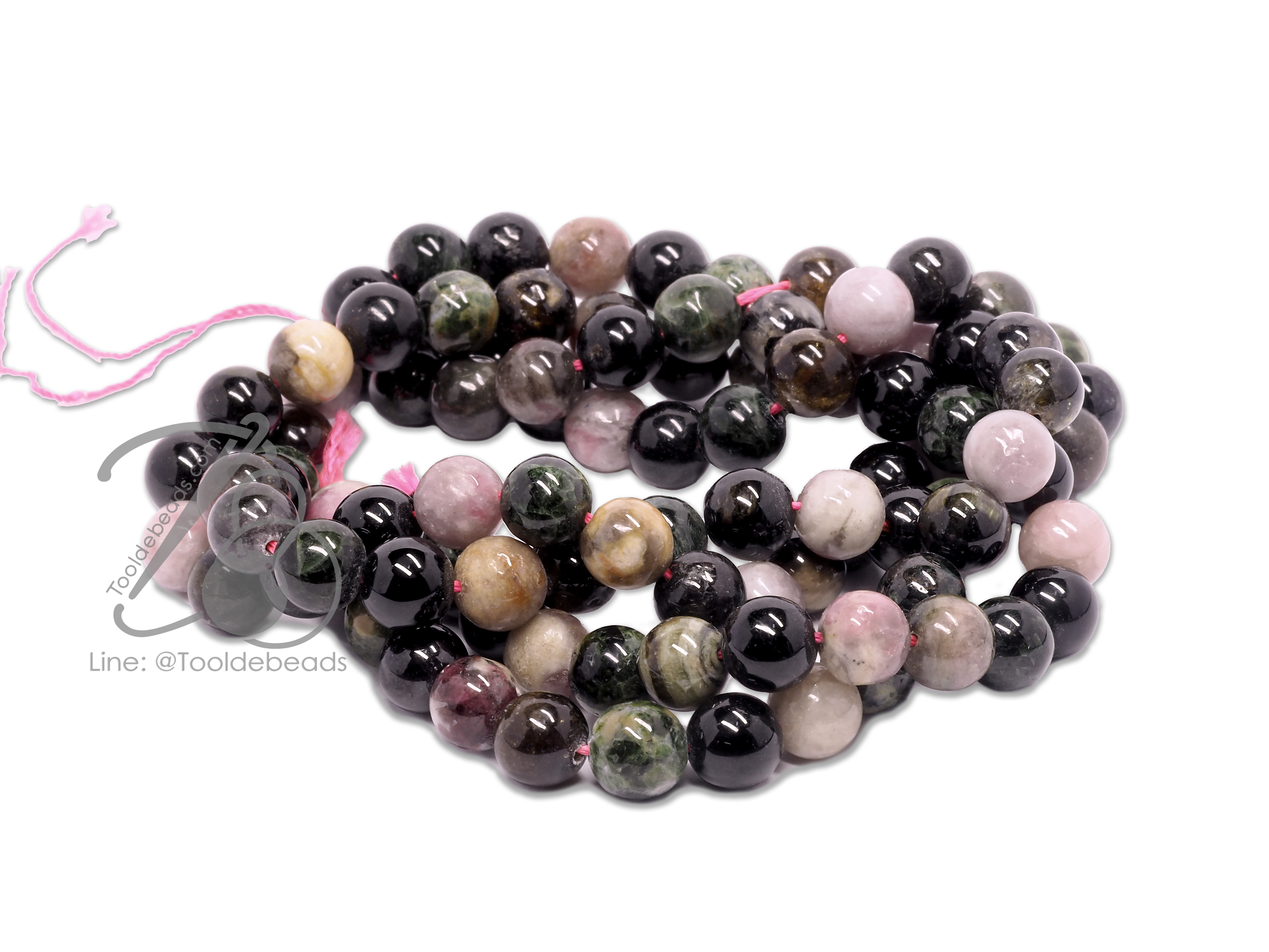 หิน Tourmaline 8มม. (45 เม็ด) SKU-09948