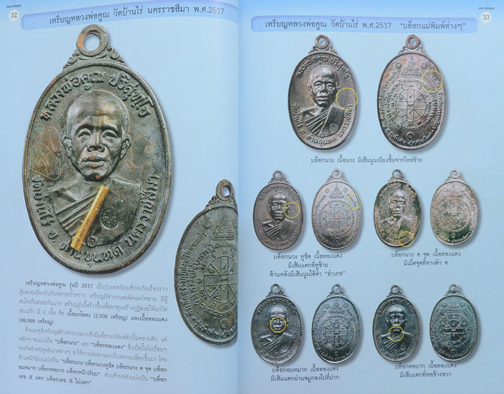 หนังสือรวมวัตถุมงคลและชี้ตำหนิพระเครื่อง หลวงพ่อคูณ ปริสุทฺโธ วัดบ้านไร่