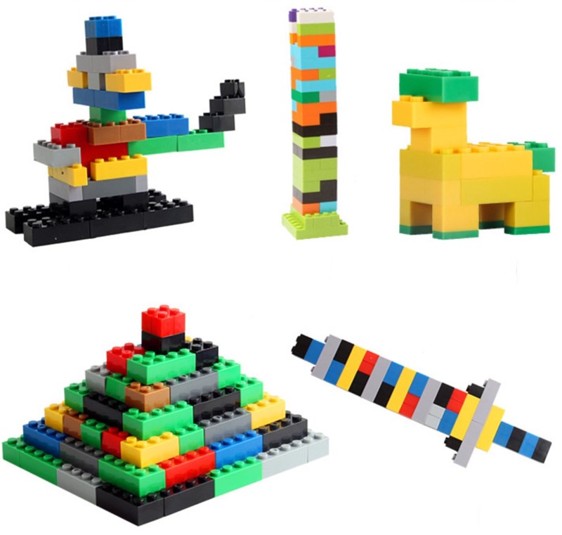 บล็อกต่อพลาสติกตามจินตนาการสีสันสดใสพร้อมส่งหลายแบบ