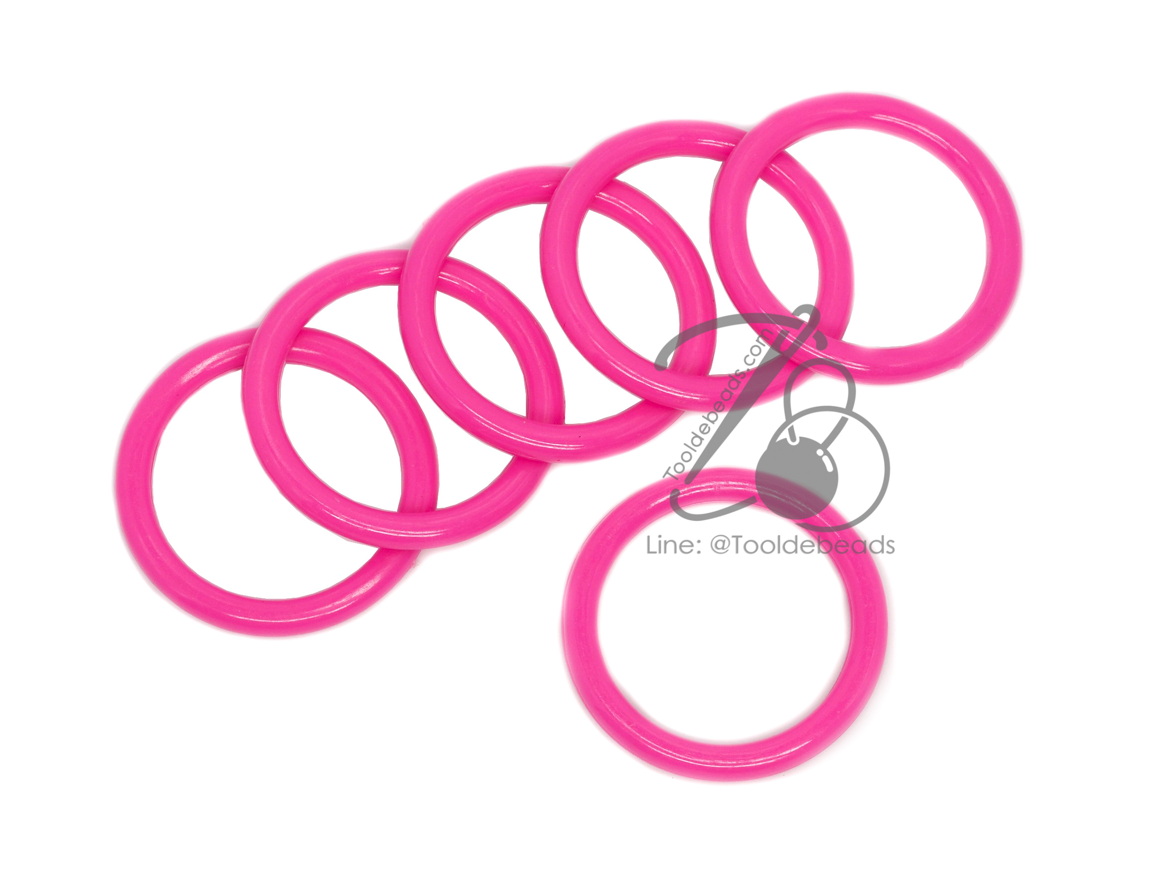 ห่วงพลาสติกโบ๋ 38มม. สีสด (450 กรัม) SKU-13164