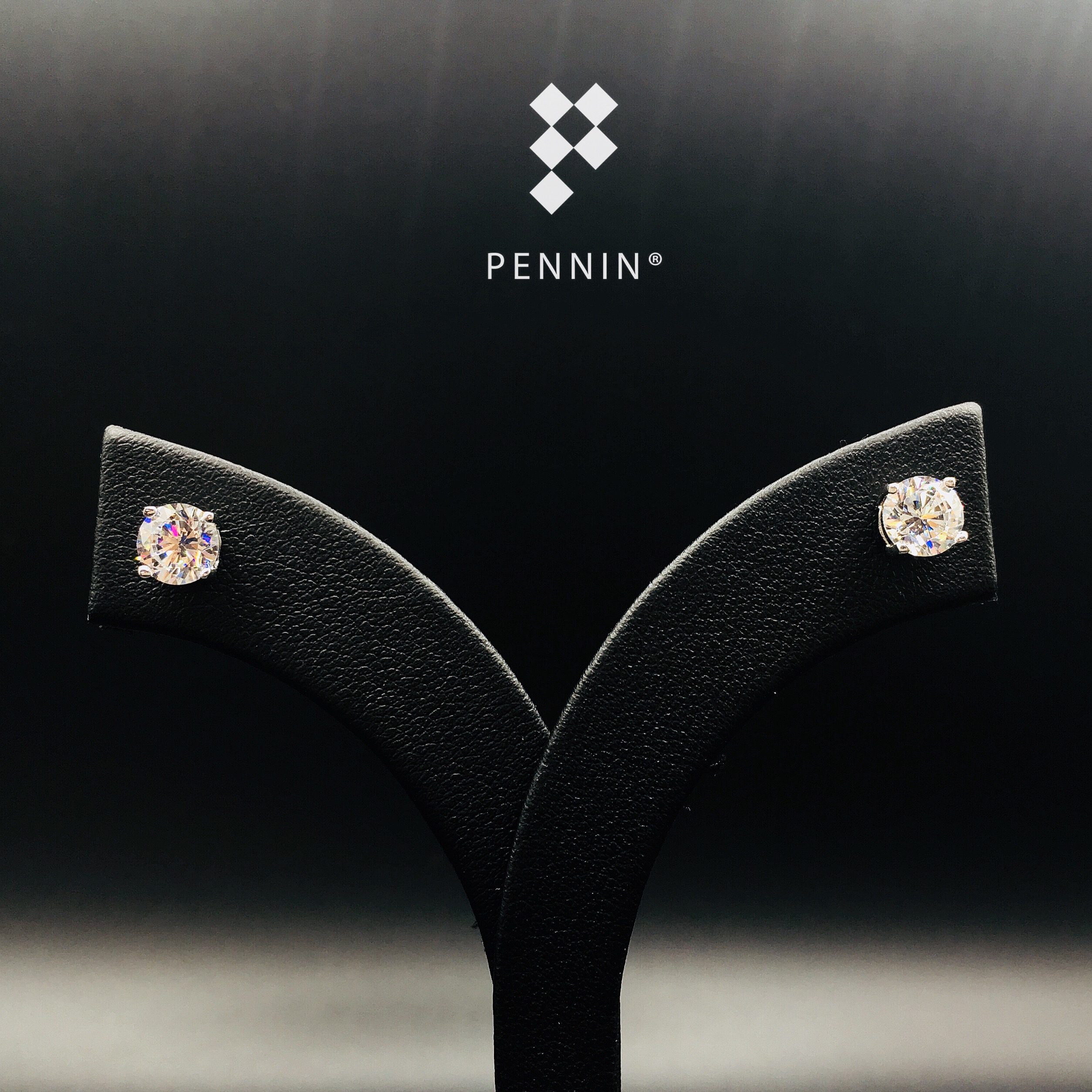 ต่างหูเพชรสวิส CZ เกรด Top 6A ขนาด 3mm-8mm เงินแท้ 925 ชุบทองคำขาว 4เตย สวยวิ้งทัดเทียมเพชรแท้