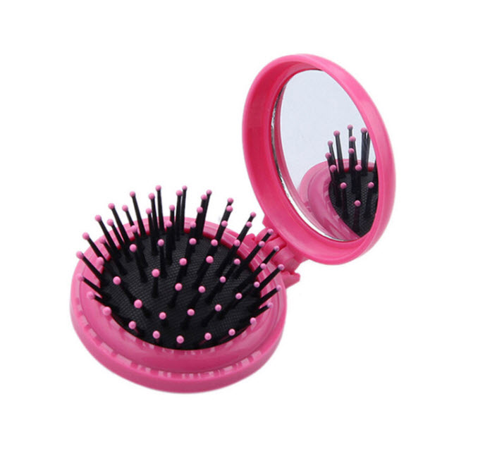 หวีแฟนซีพกพา พร้อมกระจก