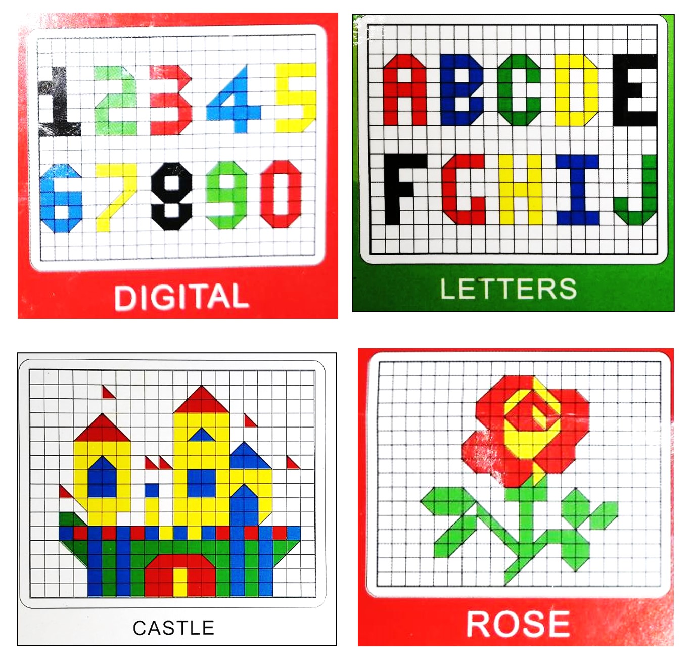 จิ๊กซอว์พลาสติกหลากสีพร้อมส่ง Puzzle Mosaic หลากสี