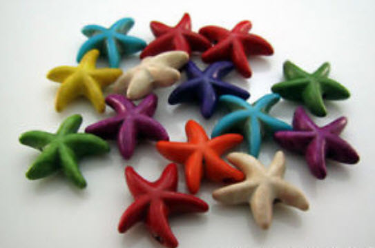 ลูกปัดปลาดาว 14 ม.ม. / แพ็ค 10 ชิ่น