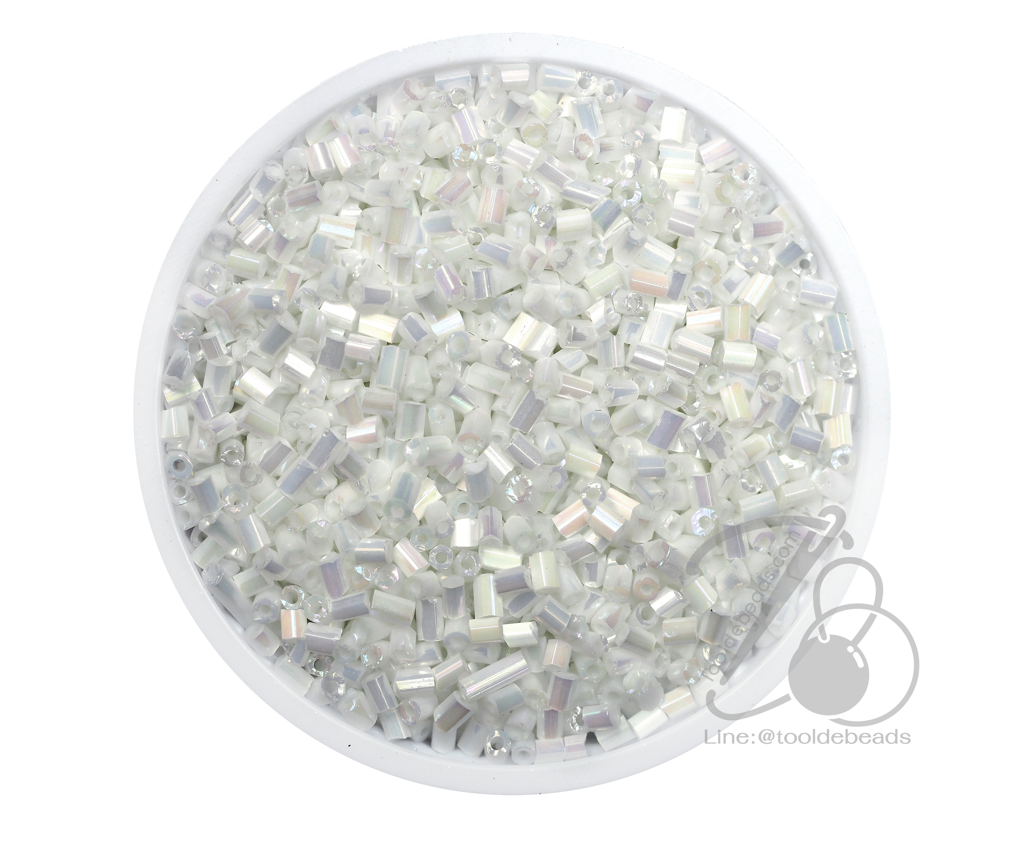 ปล้องสั้น โทนมุกด้าน สีขาว (450 กรัม) SKU-03377