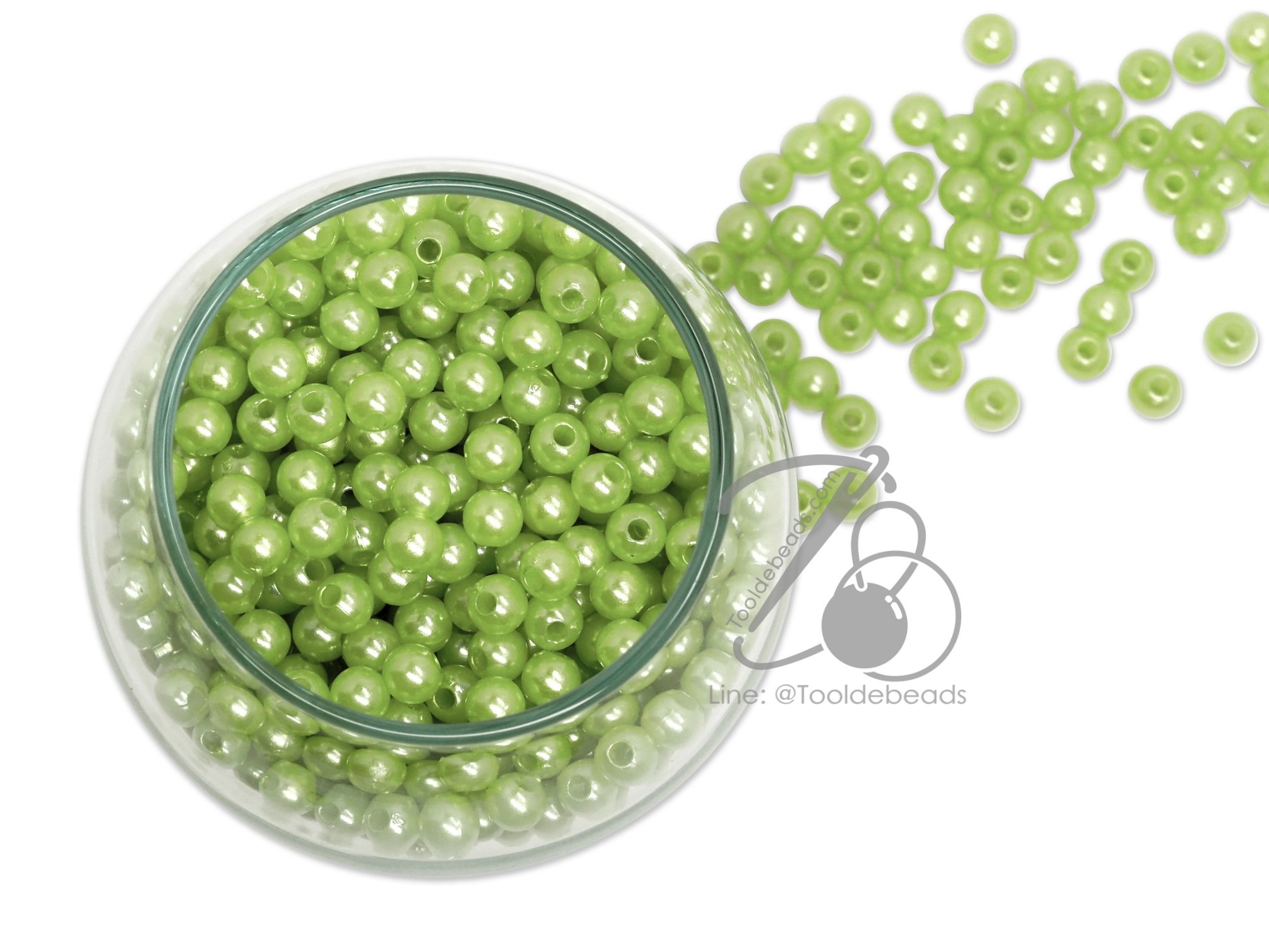 ลูกปัดมุกพลาสติก 5มม. (15 กรัม) SKU-07209