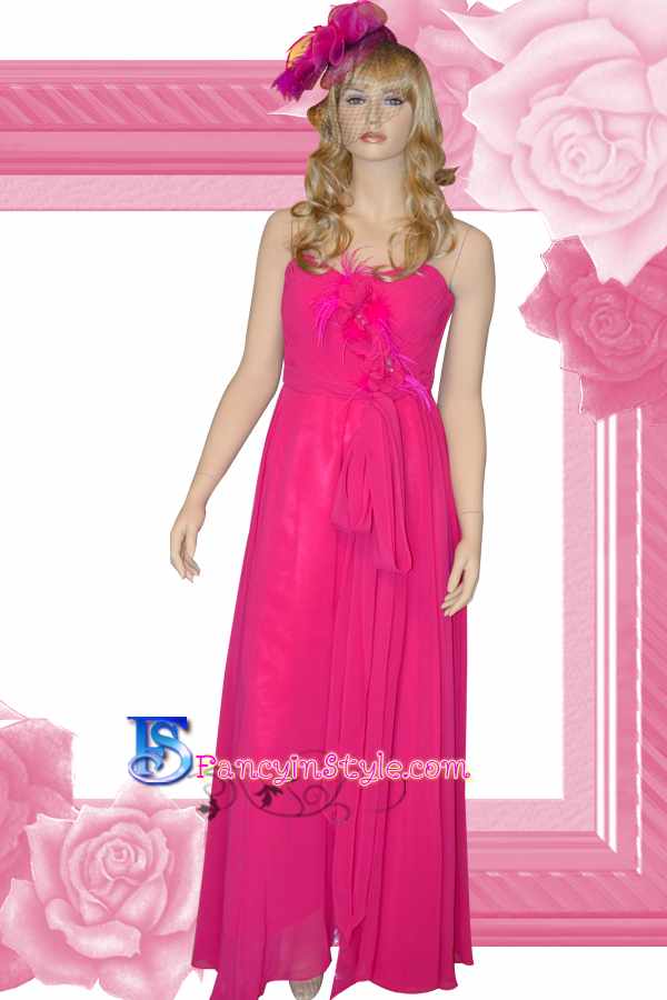 Long Dress ชุดราตรียาวสีชมพูบานเย็น/ชุดเดรสยาว/ชุดออกงาน/ชุดไปงานแต่ง