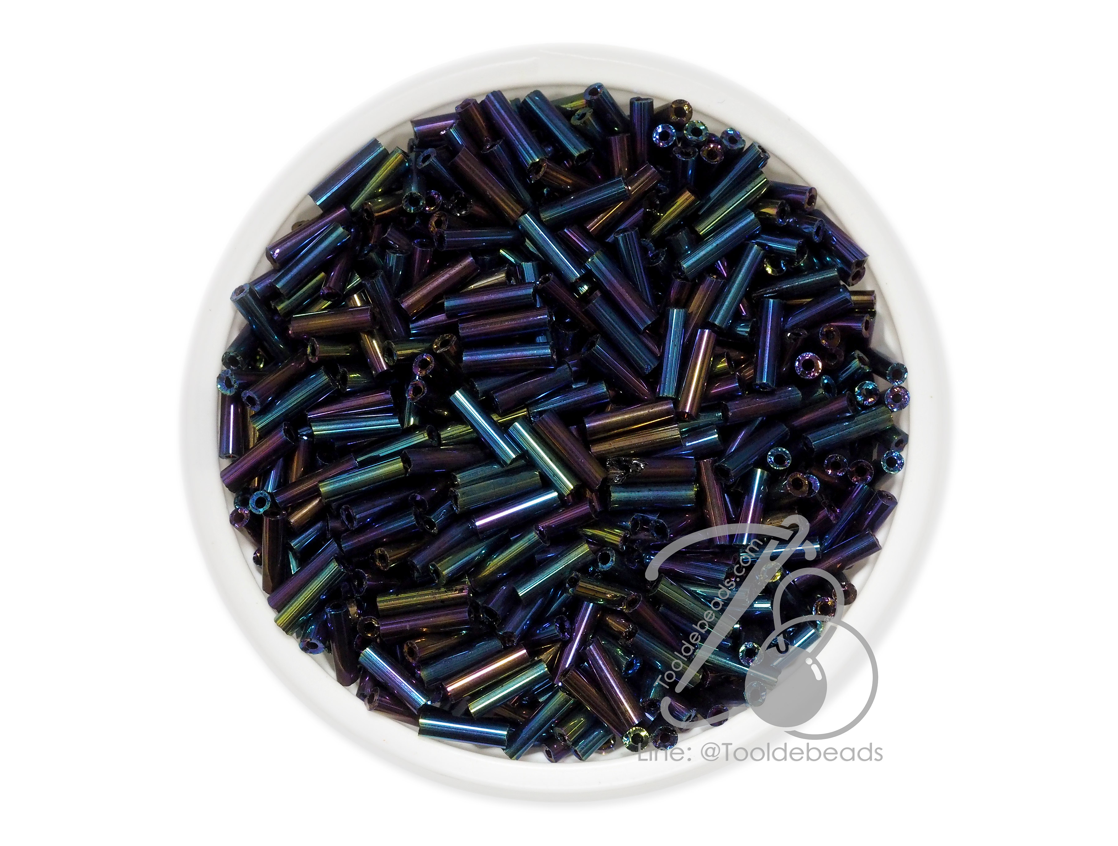 ปล้องยาว โทนรุ้ง สีดำเหลือบน้ำเงิน (100 กรัม) SKU-15867