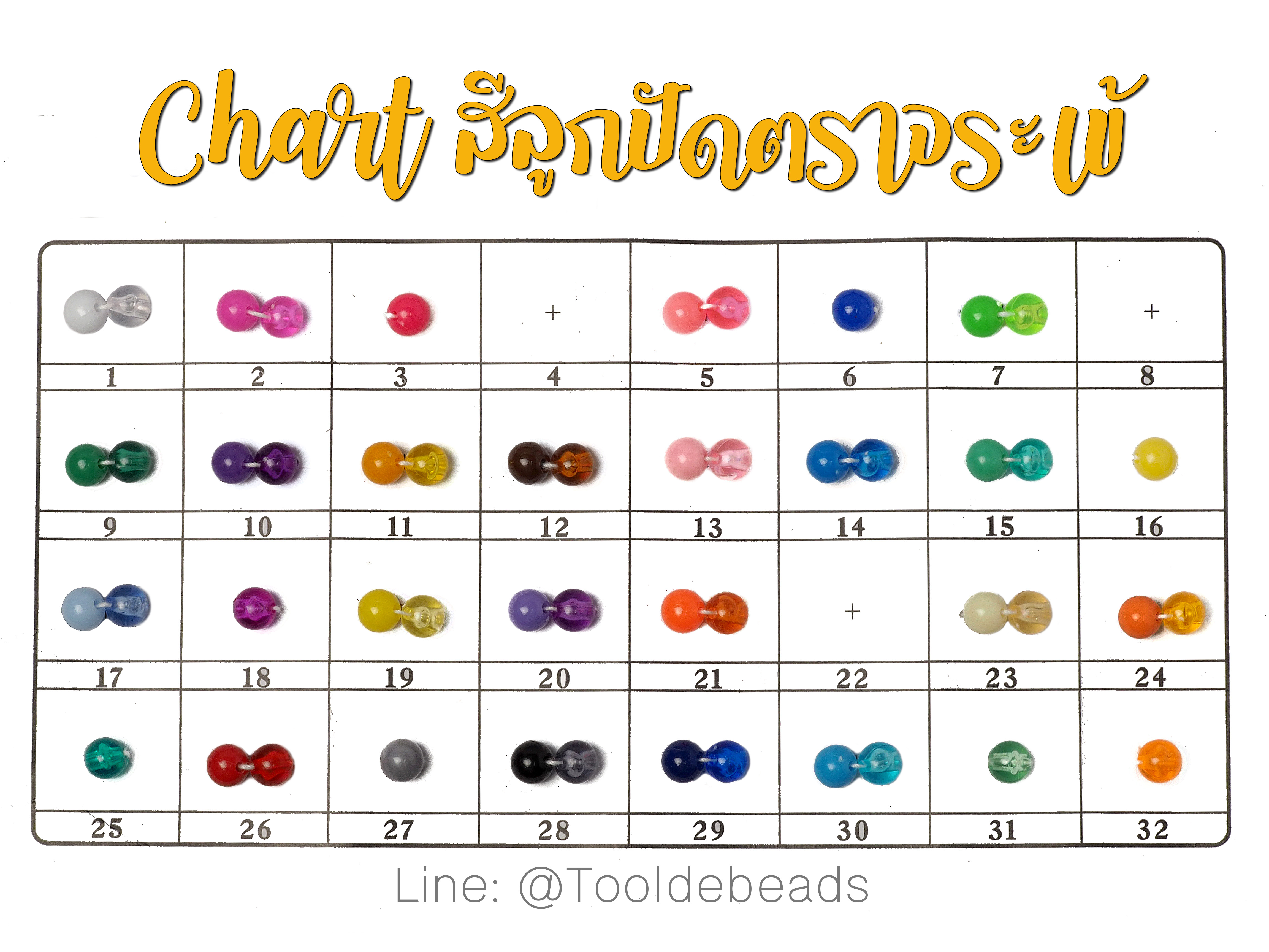 ลูกปัดกิโล ตราเสือ 4มม. สีใส (80 กรัม) SKU-11859
