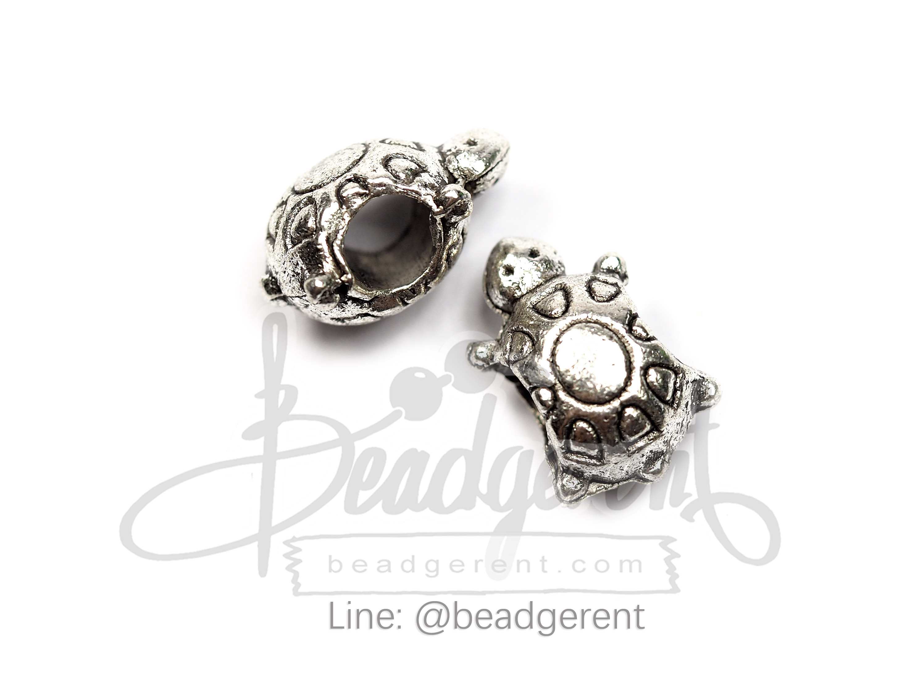 ลูกปัดโรเดียม 57 10มม. ลายเต่า (1 ชิ้น) SKU-03490