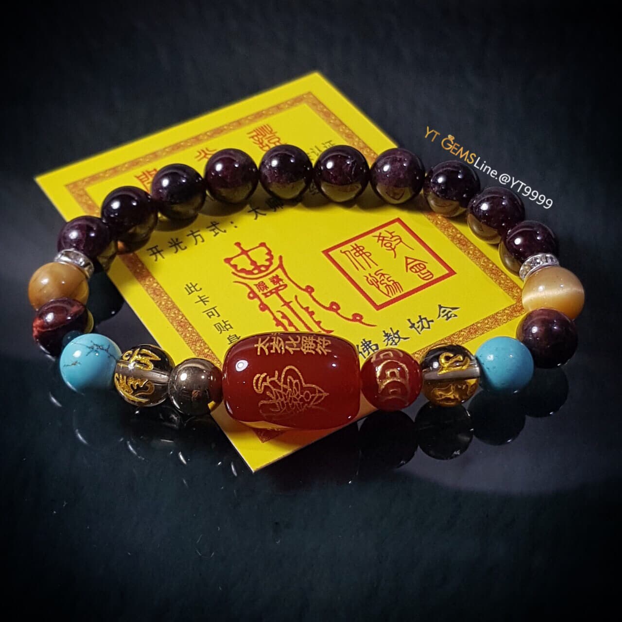 หินมงคลประจำราศี " พฤษภ " สร้อยข้อมือหินแท้ YTG-10808 YTGEMS