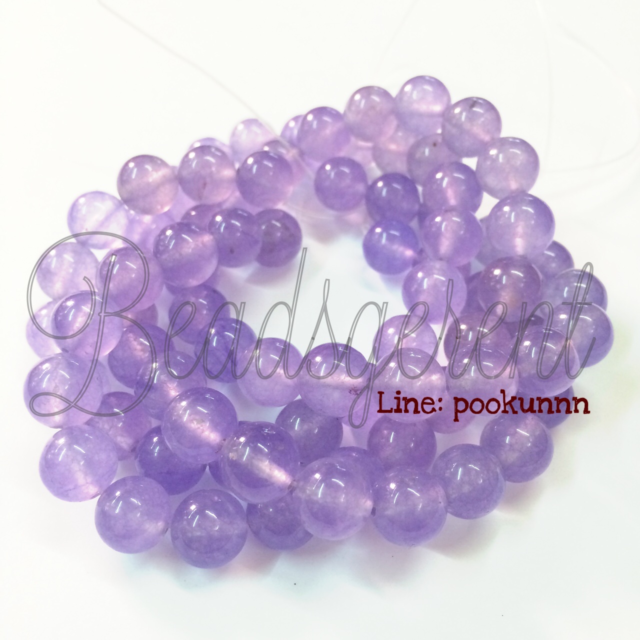 หิน lavender amethyst 10มม. (39 เม็ด) SKU-01233