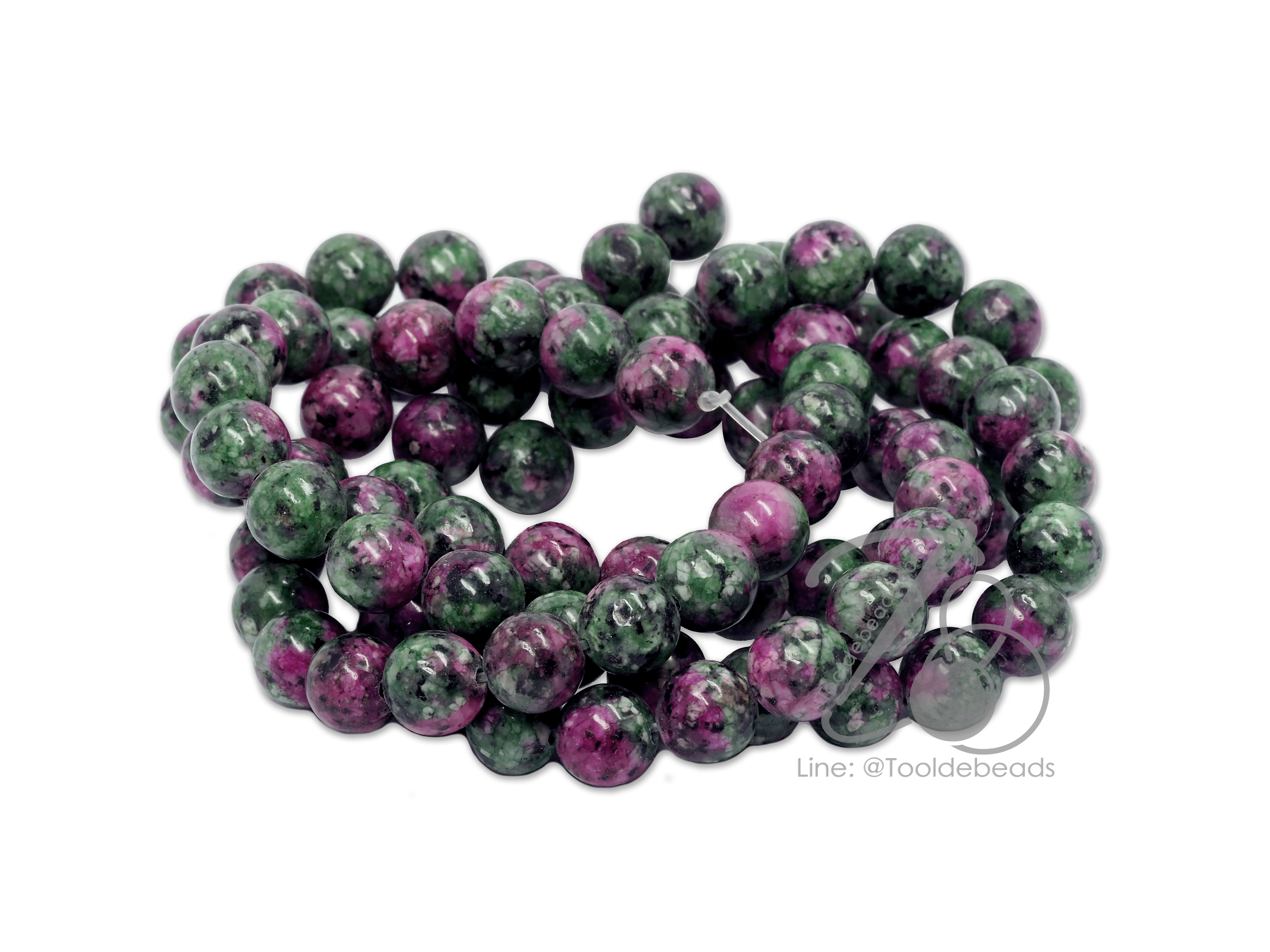 หิน Zoisite 8มม. (47 เม็ด) SKU-05749