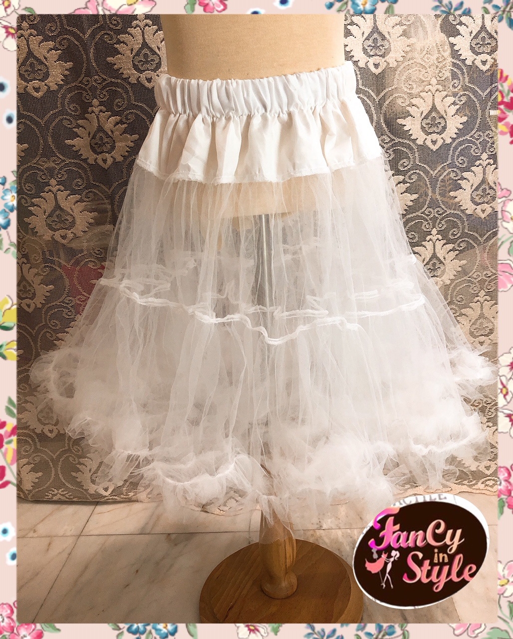 COSTUME ACCESSORIES Silicone bra and underwear/Underwear Skirt/กระโปรงสุ่มซับในเพิ่มความพองฟูสีขาว