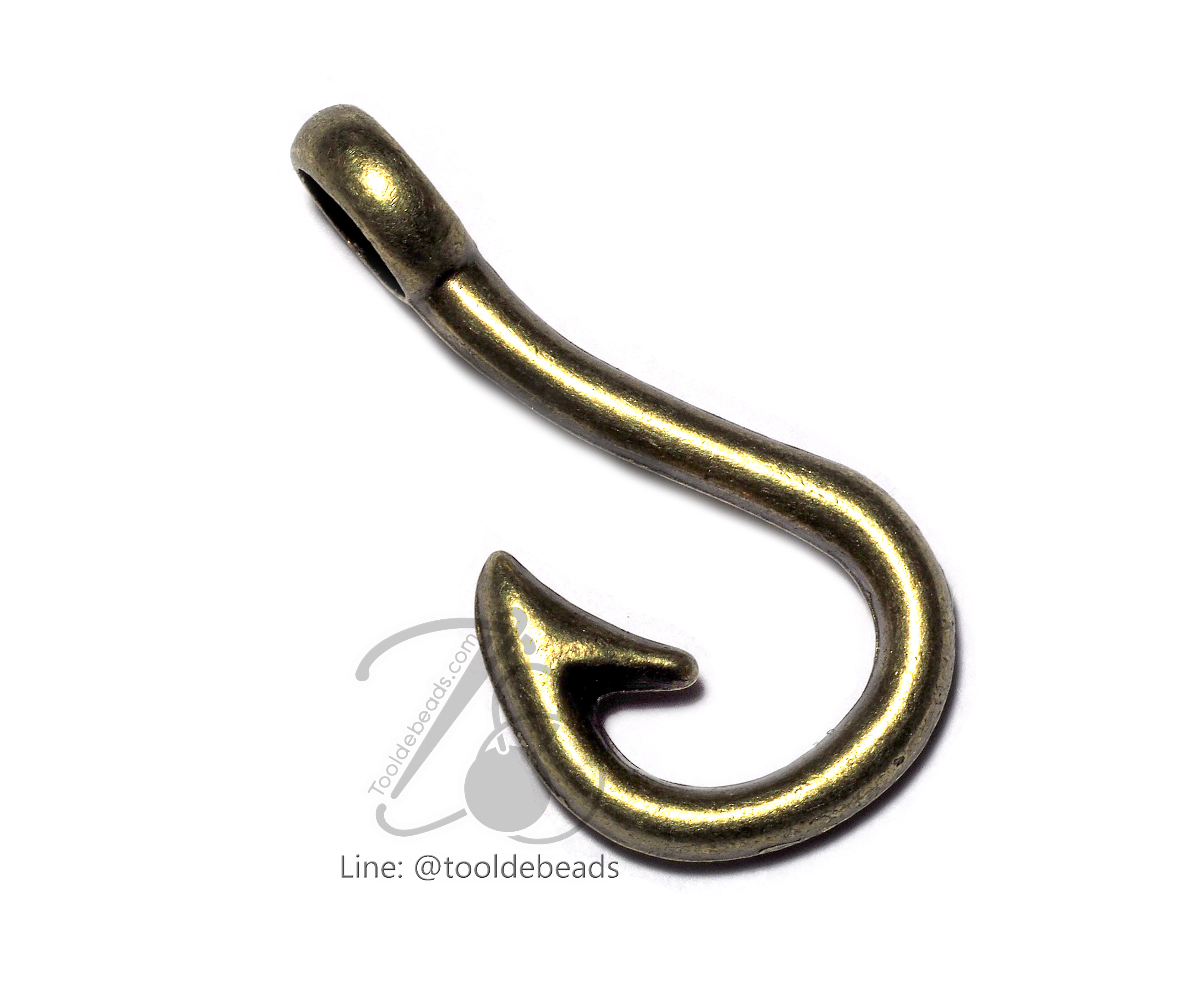 จี้เหล็ก 369 16*31มม. ลายตะขอเบ็ด สีสนิม (1 ชิ้น) SKU-00860