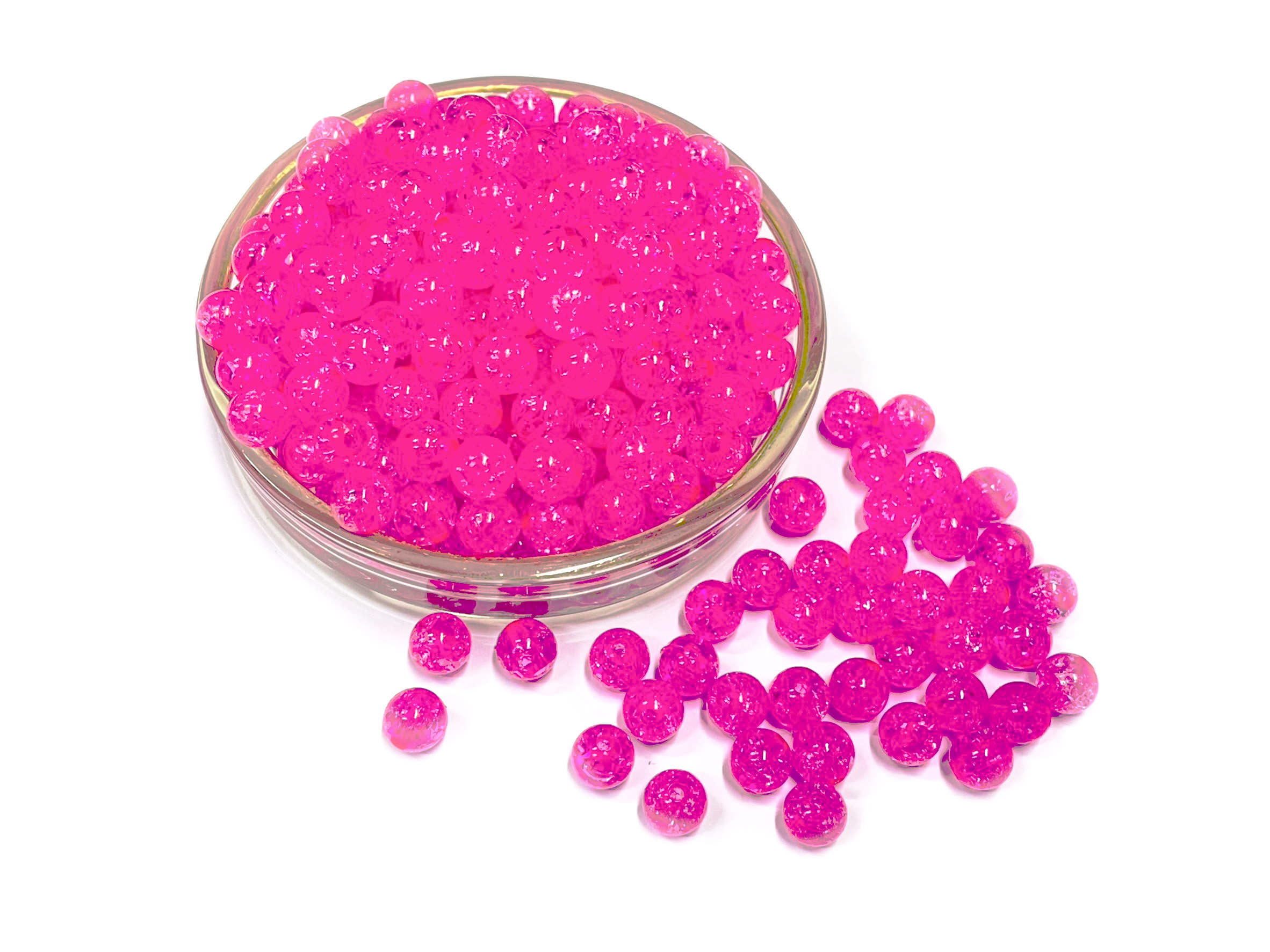 ลูกปัดอะคริลิค 8มม. ลายเกล็ดหิมะ สีใส (80 กรัม) SKU-13095