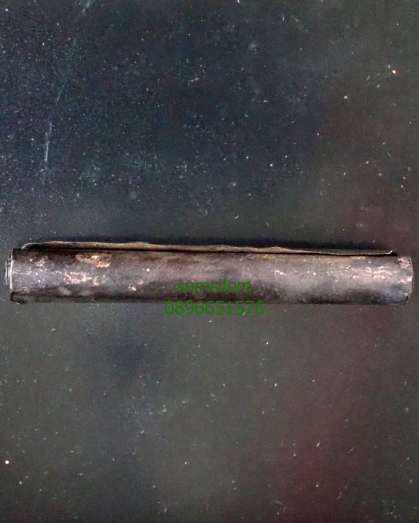 หลวงพ่อจง วัดหน้าต่างนอก ตะกรุดโทน เนื้อเงิน ยาว2.5นิ้ว เก่าหายาก