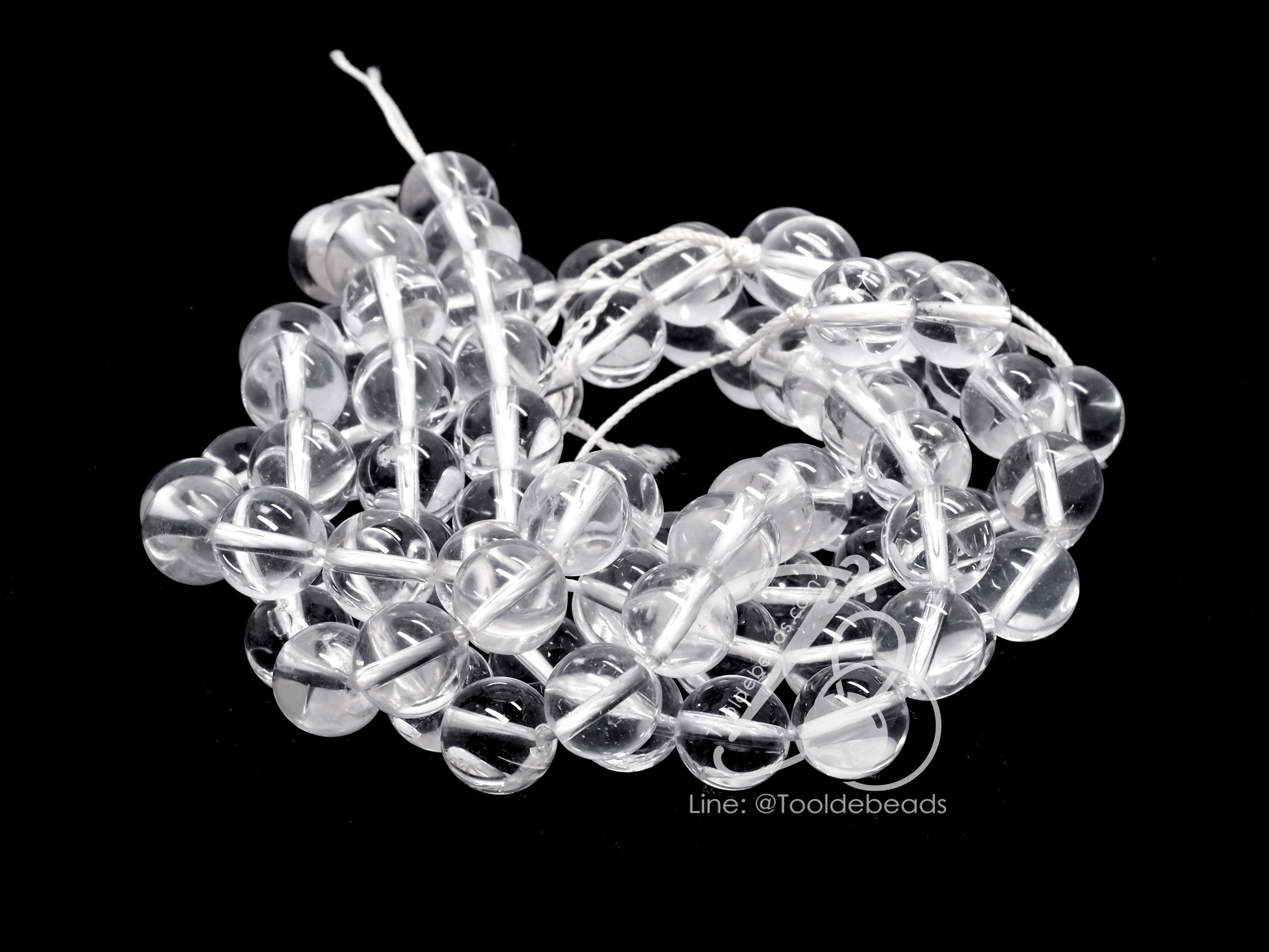 หิน Clear Quartz 10มม. (38 เม็ด) SKU-01026