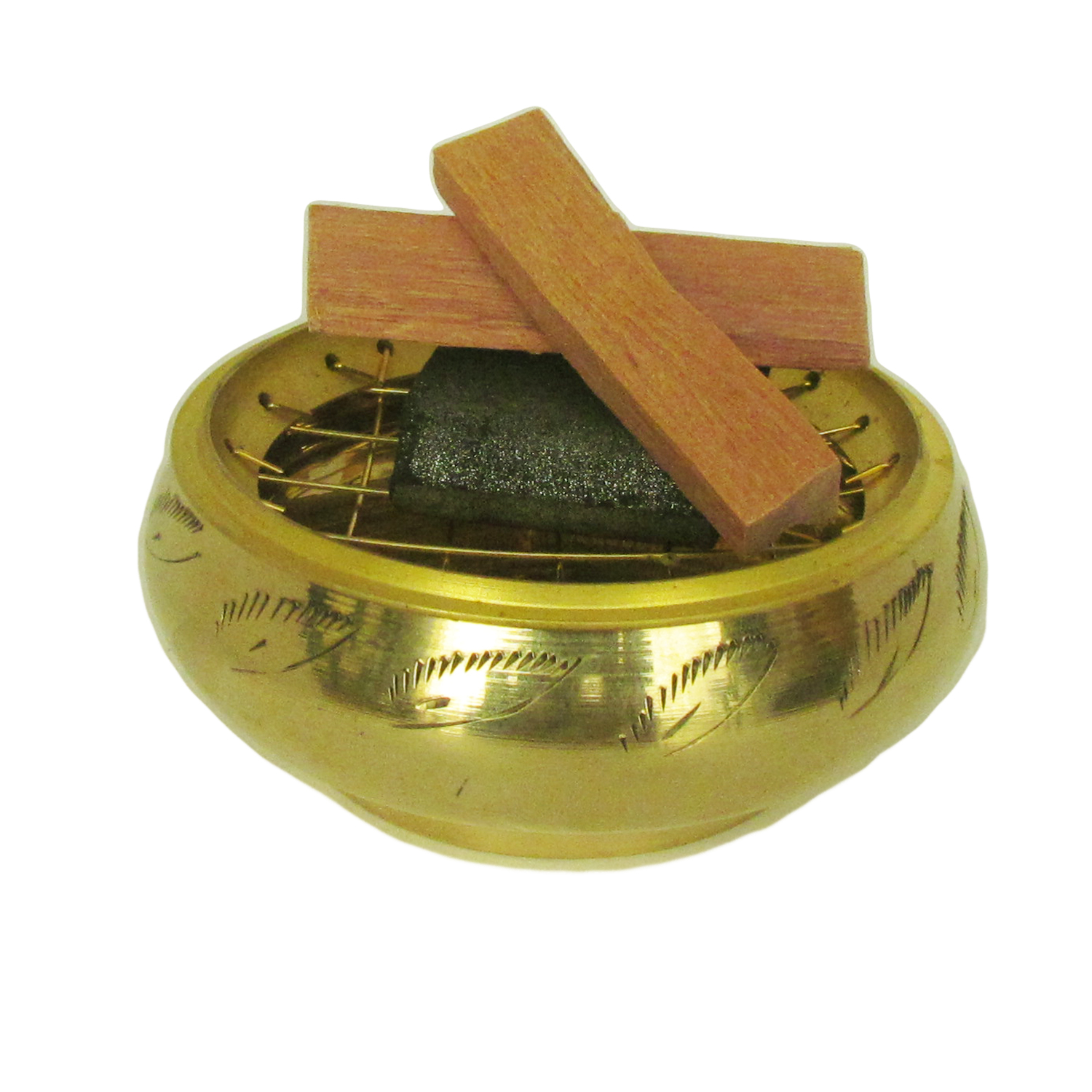 เตาเผาไม้หอม กระถางธูป เครื่องหอมทุกชนิด ทำจากทองเหลืองแท้ + ถ่าน ถ่านเผา ถ่านไม้ ถ่านพิเศษ ชาโคล สำหรับจุดไฟเผา 1 กล่อง