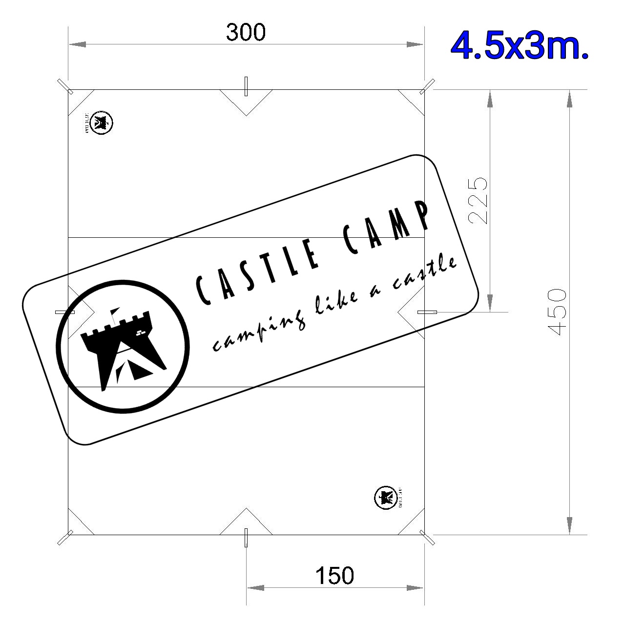 Castle Camp Cotton Tarp 4.5x3m.
