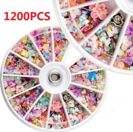 ตลับชุดแต่งเล็บ DIY 1,200 ชิ้น