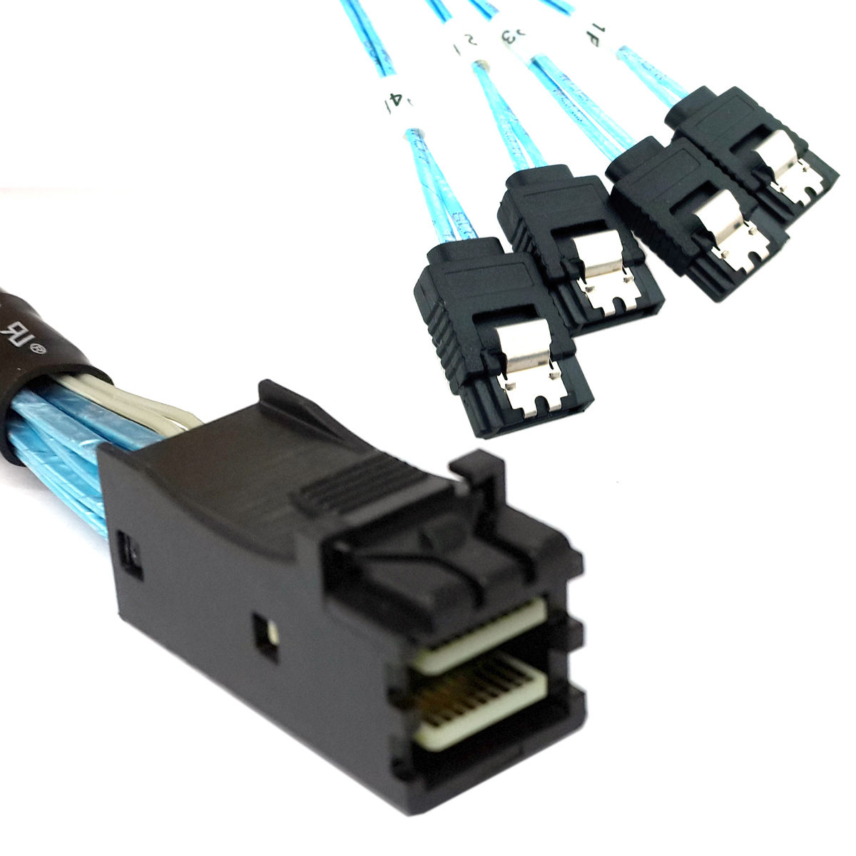 สาย Mini SAS HD SFF-8643 to 4x SATA ยาว 50cm