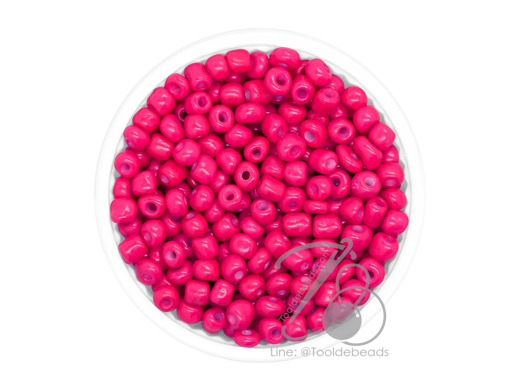 OK Brand ลูกปัดเม็ดทราย 6/0 โทนด้าน สีบานเย็นเข้ม (450 กรัม) SKU-08859