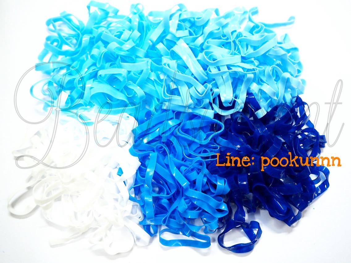หนังยางรัดผม 3.5มม. สีผสม 05 เส้นใหญ่ (1 กิโลกรัม) SKU-05345