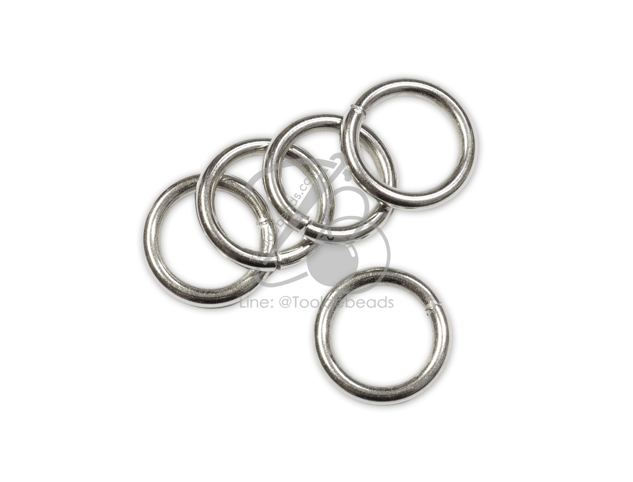 ห่วงกลม แบบหนา D126 24มม. สีนิกเกิ้ล (10 กรัม) SKU-17801