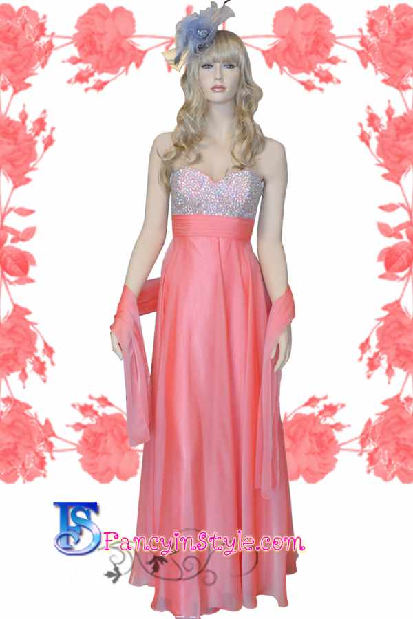 Long Dress ชุดราตรียาวสีส้ม/ชุดเดรสยาว/ชุดออกงาน/ชุดไปงานแต่ง