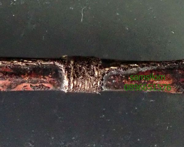 หลวงพ่อรุ่ง วัดท่ากระบือ ตะกรุดโทนสามปล้อง เนื้อแดง ยาว4นิ้ว นิยม